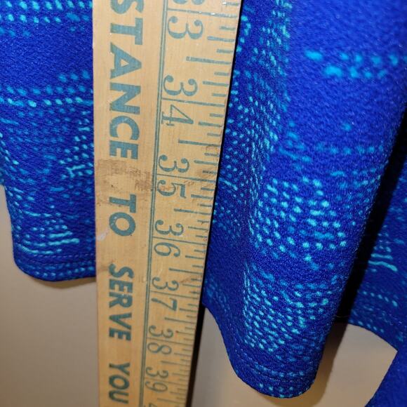 Lularoe Large Women Amelia Solid Royal Blue Rose Pleated Dress Small - Picture 4 of 9